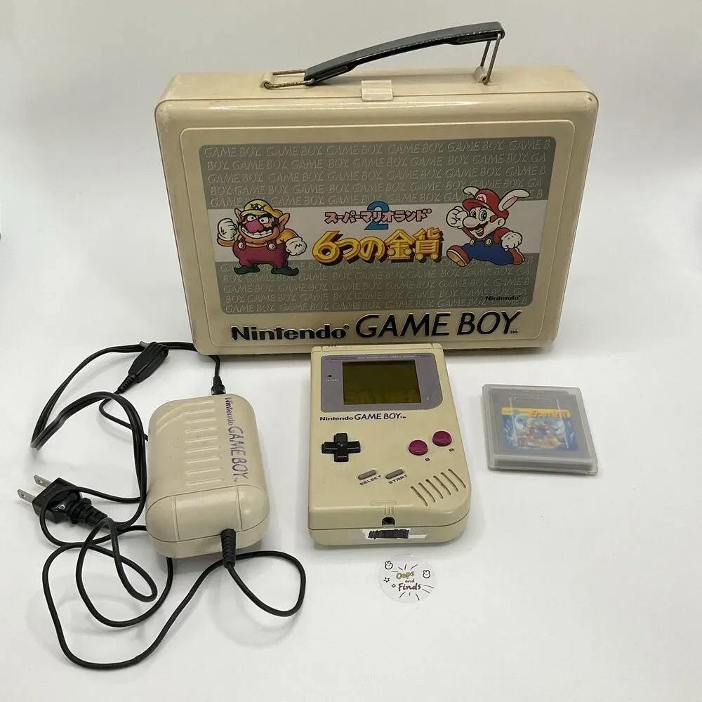 RARE Nintendo Game Boy DMG-01 Mario Land 2 Carrying Case Japanese Bundle Parts